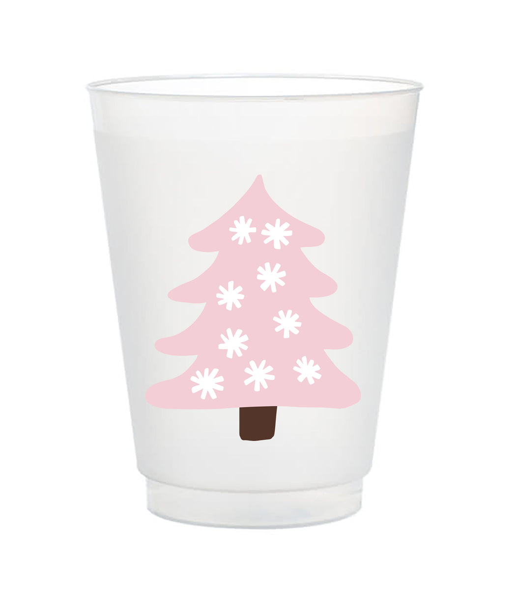 Christmas Sweets Shatterproof Frost Flex Plastic Cups (Set of 10)