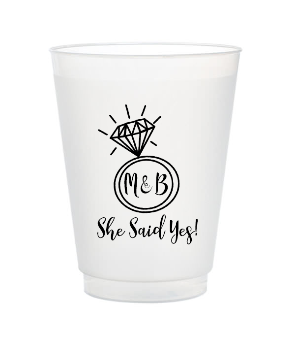 He Took a Shot, She Said hotsell Yes, Custom Party Foam Cups, Soccer Wedding, Sports Wedding, Styrofoam Cups (322)