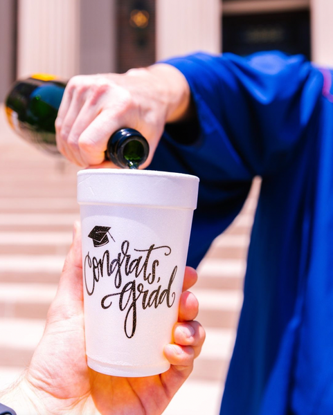 congrats grad styrofoam cups