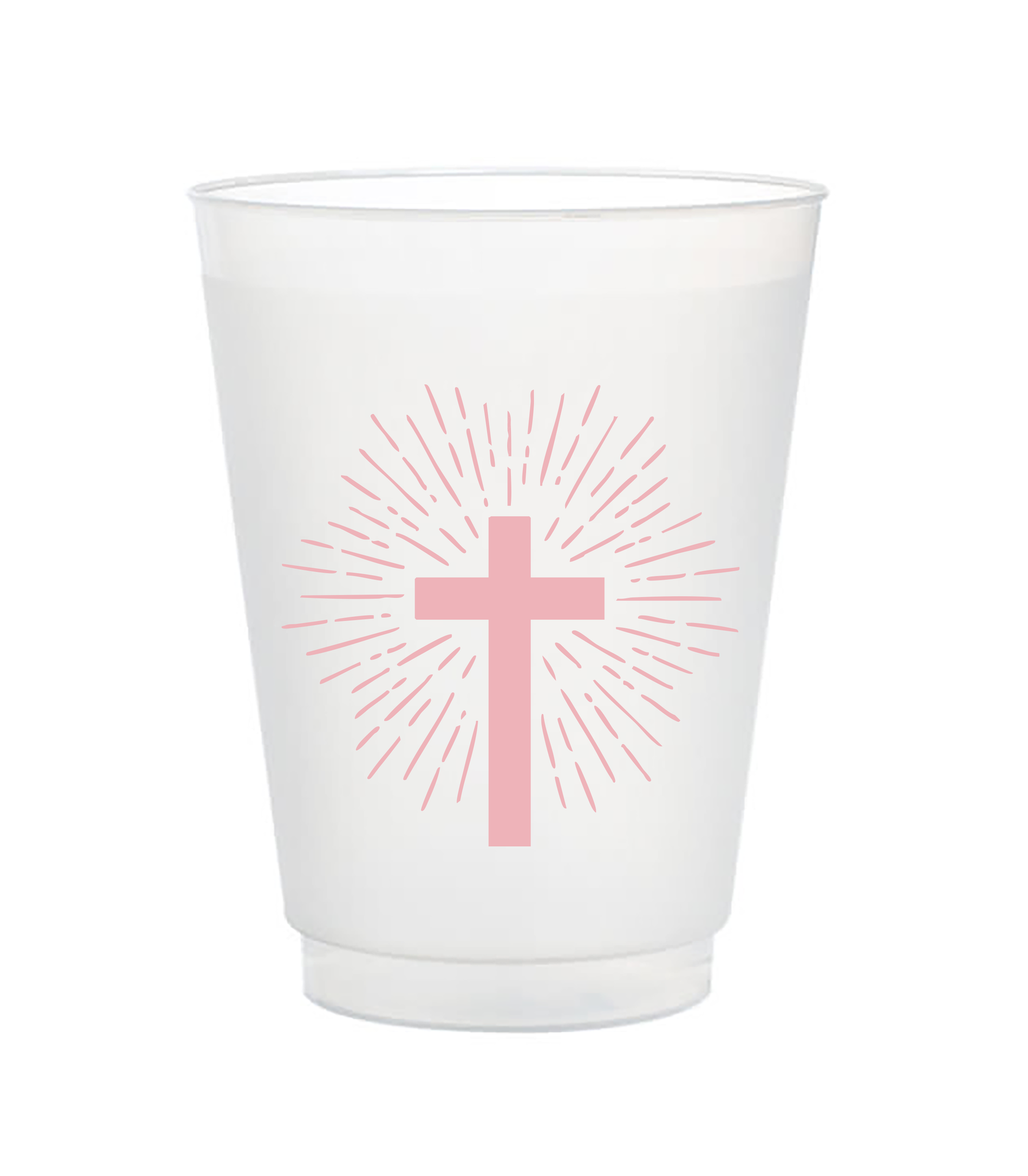 pink cross easter cups